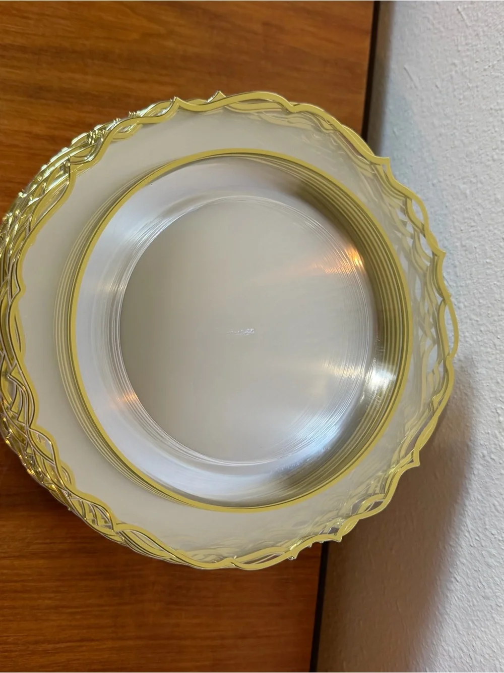 59 8” Dessert Salad Plates with Gold Scalloped Rim